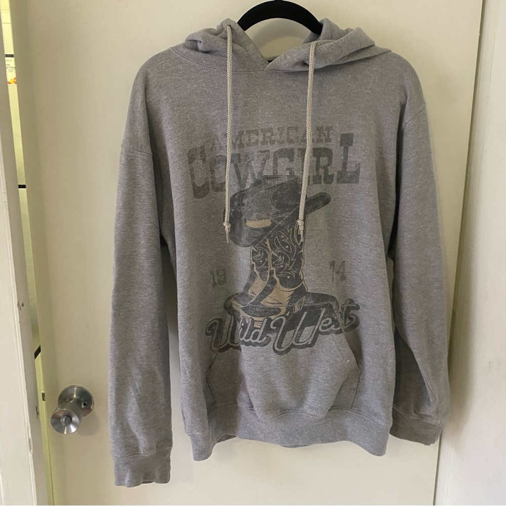 American Cowgirl Wild West Graphic Hoodie